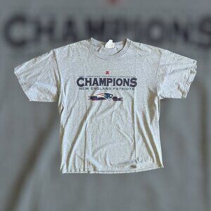 vintage 2001 XL CSA New England Patriots AFC Champions heather grey t shirt NFL